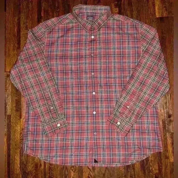 UNTUCKIT Catarratto Long Sleeve Button Down Shirt in Red Plaid - Picture 1 of 9